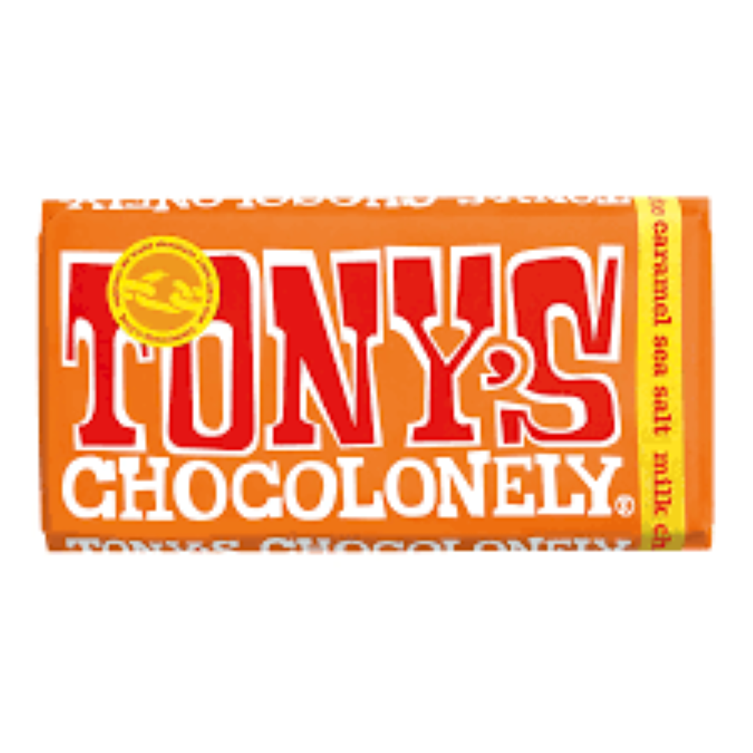 TONY'S CHOCOLONELLY MILK CARAMEL SEA SALT 180G
